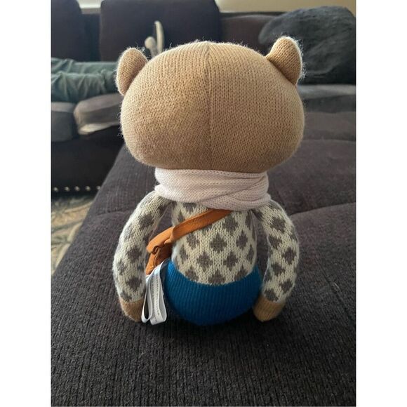 The Peanutshell Multicolor Charlie the Bear Plush Knit Glasses Stuffed Animal - Picture 11 of 12